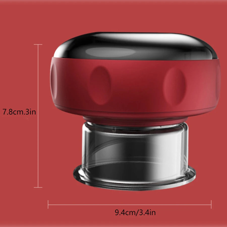 Electric Scraping Instrument to Dredge Meridians, Breathing, Heated Cupping Artifact, Household Whole Body Universal Meridian Brush Massager