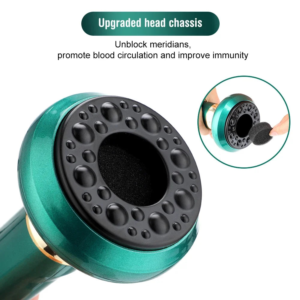 Smart Vacuum Massage Handheld Cellulite Massager Rechargeable Cupping Device Infrared Red Light Warm Compress Body Back Shoulder