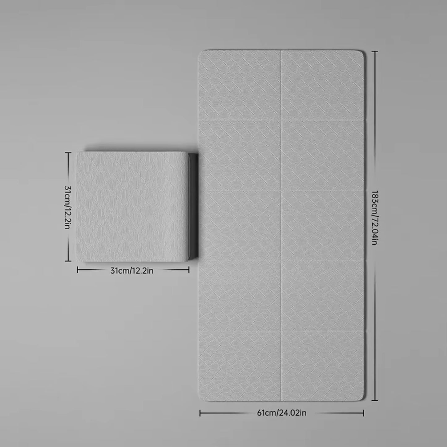 Foldable Yoga Mat Eco Friendly TPE Folding Travel Fitness Exercise Mat Double Sided Non-Slip Yoga Pilates & Floor Workouts