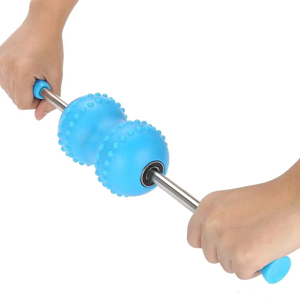 Massage Stick Roller, Myofascial Release, Helps Relief Shoulder Waist Arm Leg Back Muscle Sorenes with 2 Balls for Men & Women