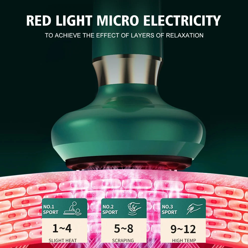 Smart Vacuum Massage Handheld Cellulite Massager Rechargeable Cupping Device Infrared Red Light Warm Compress Body Back Shoulder
