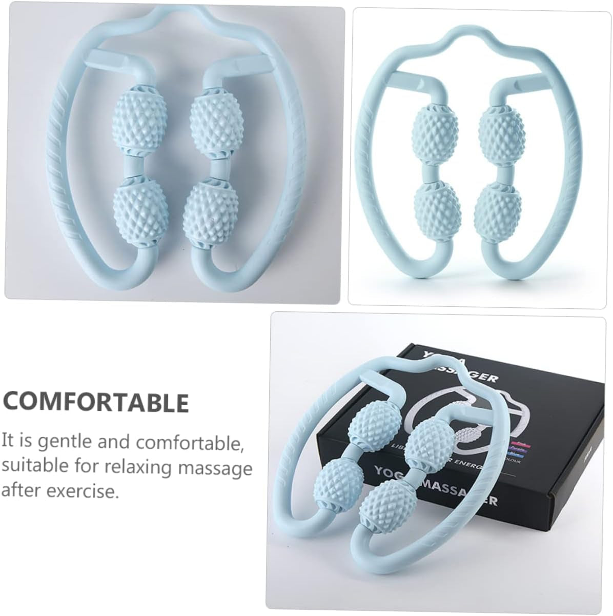 Four Wheel Leg Massager Quiet Muscle Massager for Yoga Muscle Roller Stick