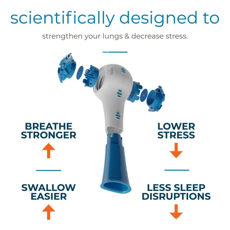 Breathing Trainer Adjustable Resistance Handheld Lung Expansion Training Tool Increase Lung Capacity Running Abdominal Exerciser