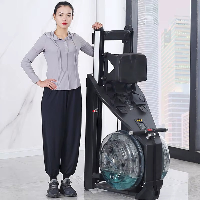 Gym Commercial Aerobic Fitness Equipment Foldable Rowing Machine Home Water Drag Rowing Machine