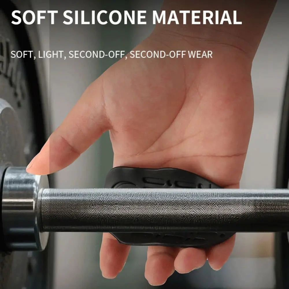 1 Pair Ergonomic Weight Lifting Grips Elastic Honeycomb-shaped Workout Gym Gloves Anti-slip Silicone Silicone Palm Grips