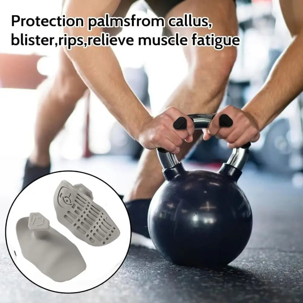 1 Pair Ergonomic Weight Lifting Grips Elastic Honeycomb-shaped Workout Gym Gloves Anti-slip Silicone Silicone Palm Grips