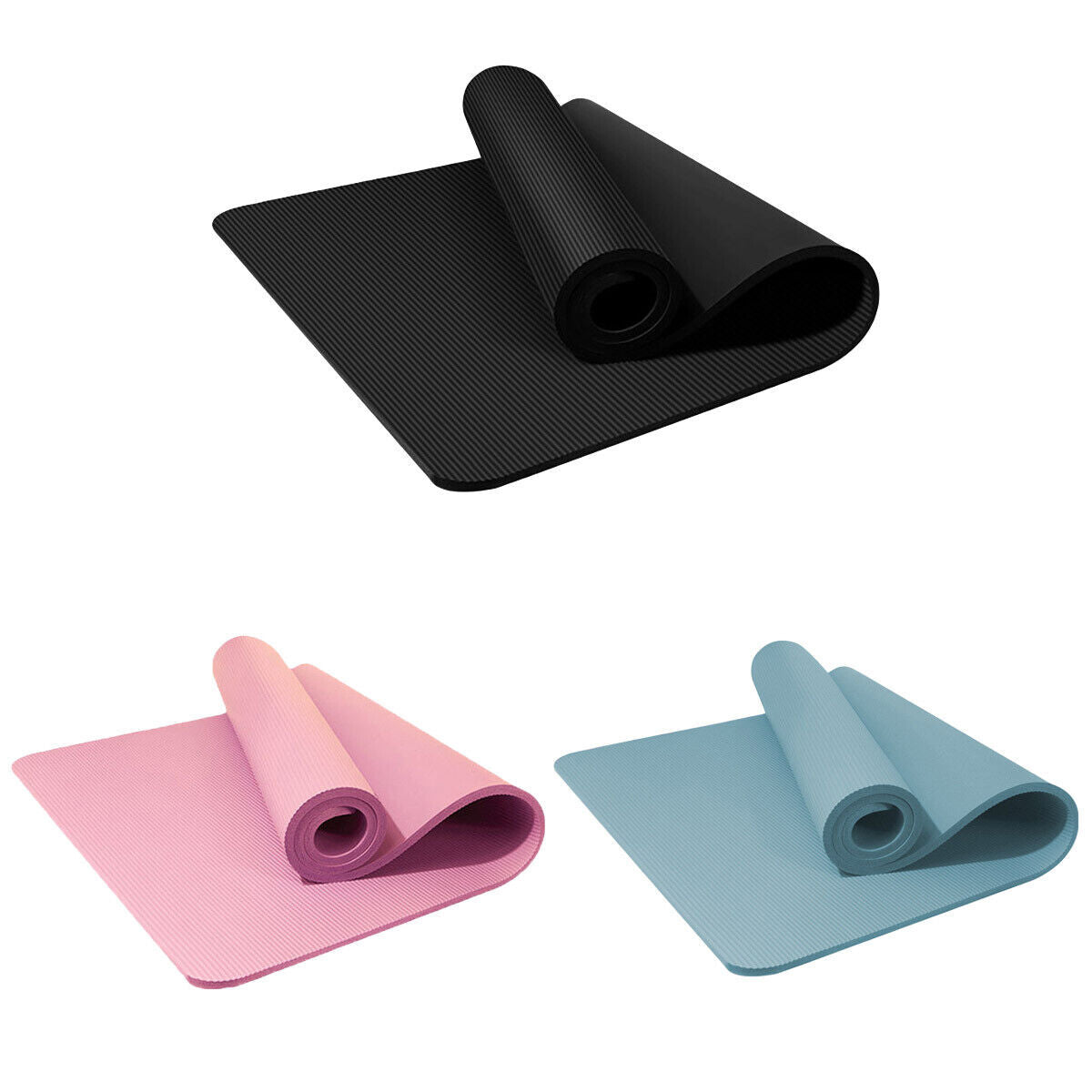 Yoga Mat Fitness Exercise Pad Non Slip Jump Rope Mat for Home Gym Workout Unisex