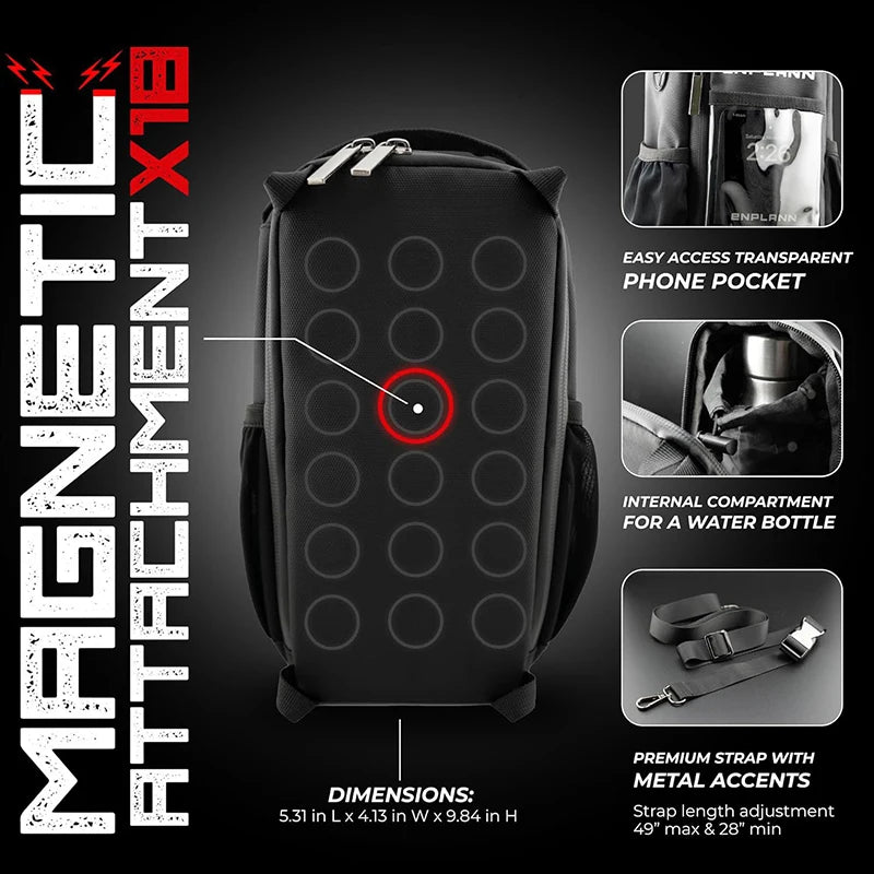 Waterproof Phone Holder Crossbody Bag for Outdoor Sports Gym Accessories,Strong Magnetic Sling Pocket Gym Bag Water Cup Holder